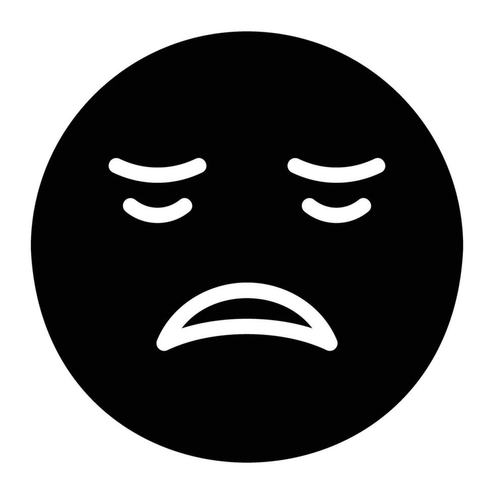 tired Glyph Icon Background White vector