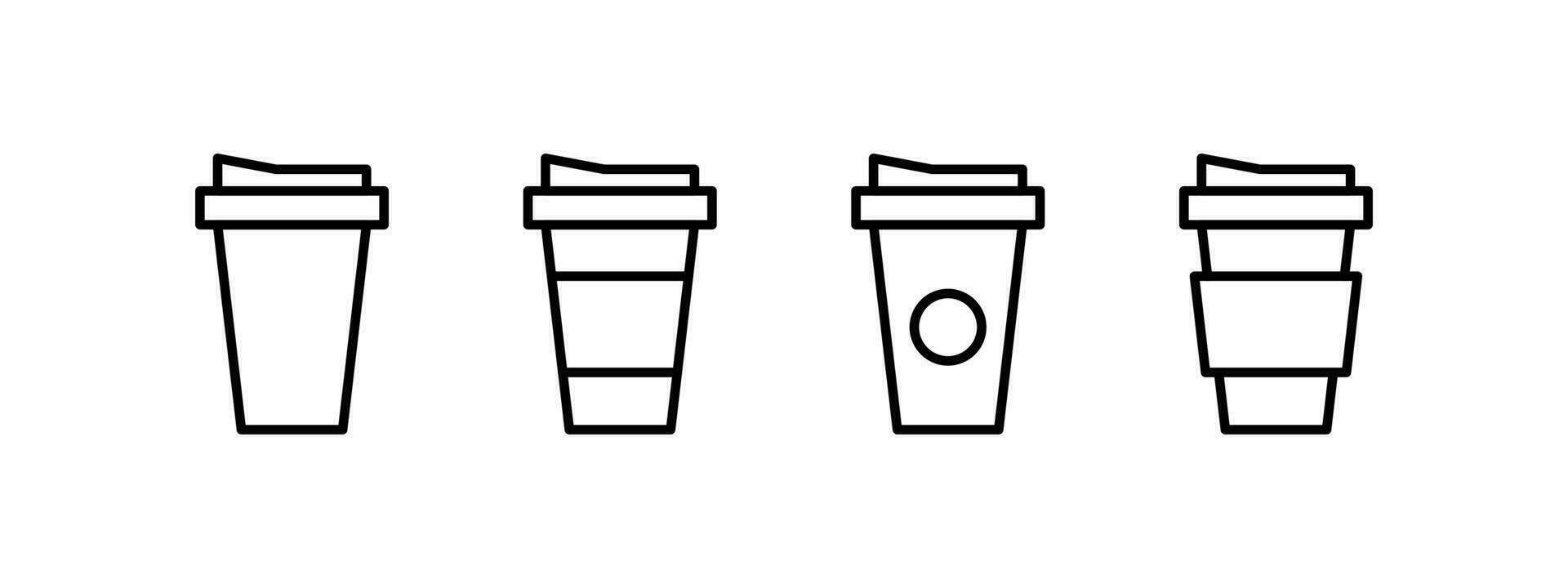 Coffee cup icons. Vector icons