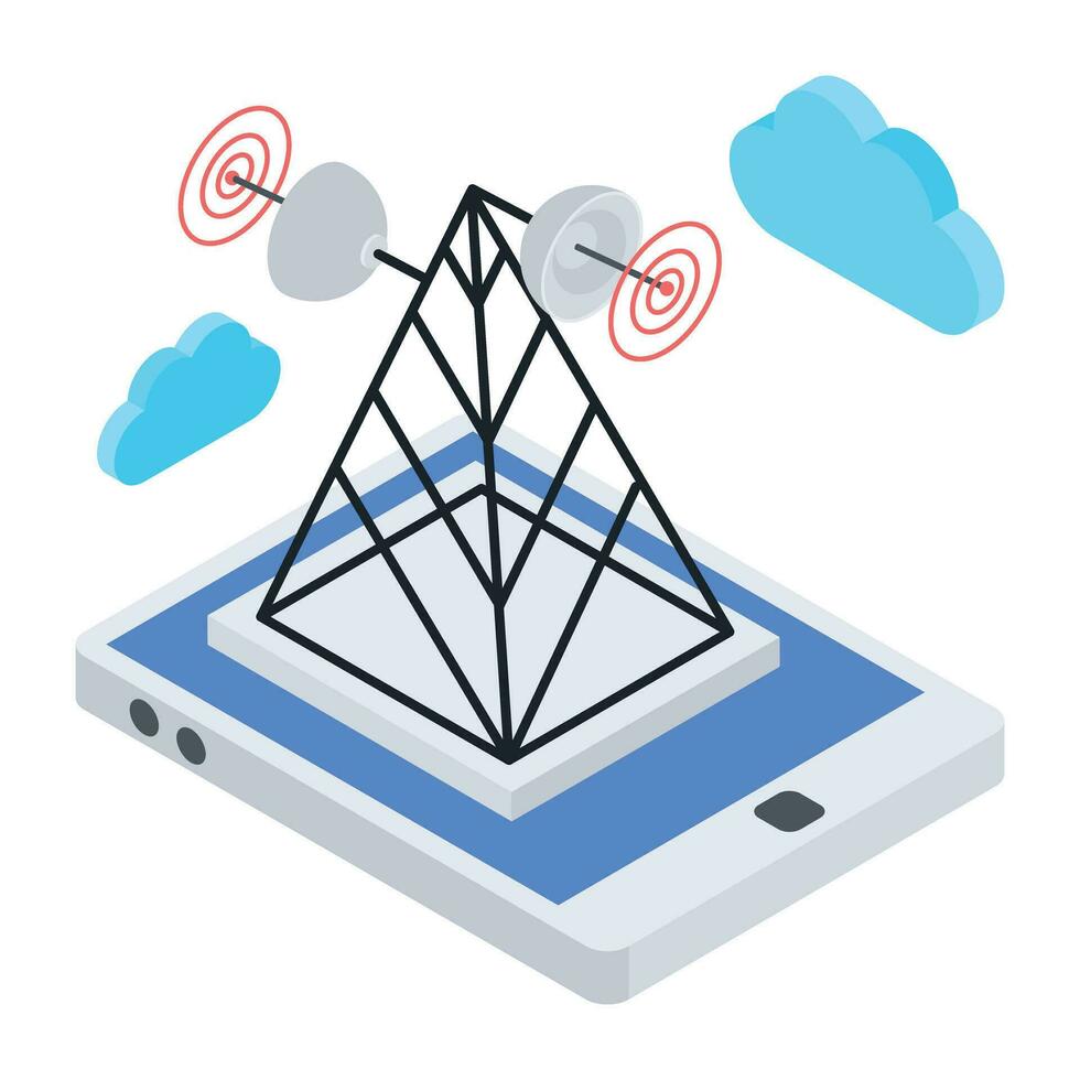 IOT Isometric Icon vector
