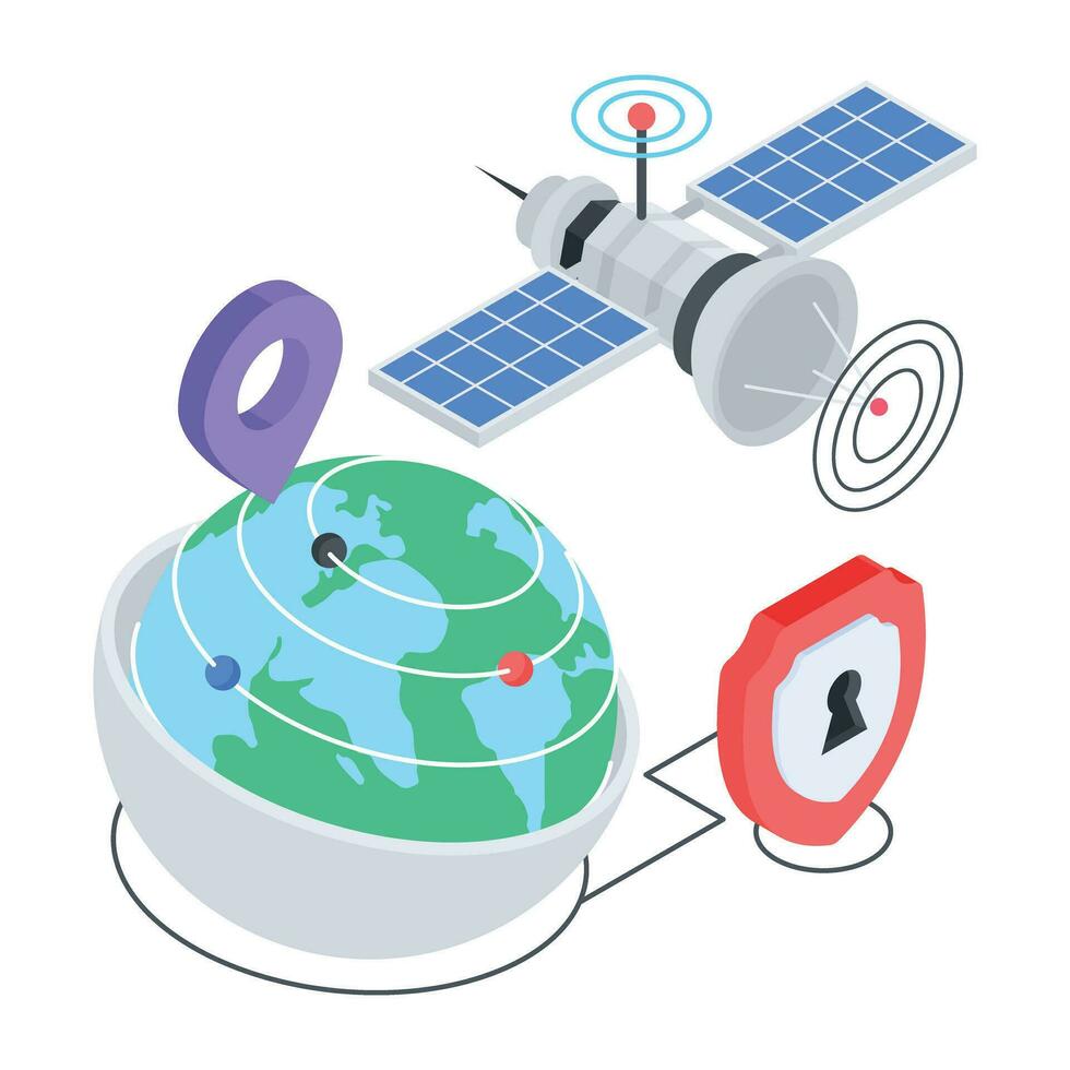 Wireless Technology Isometric Icon vector