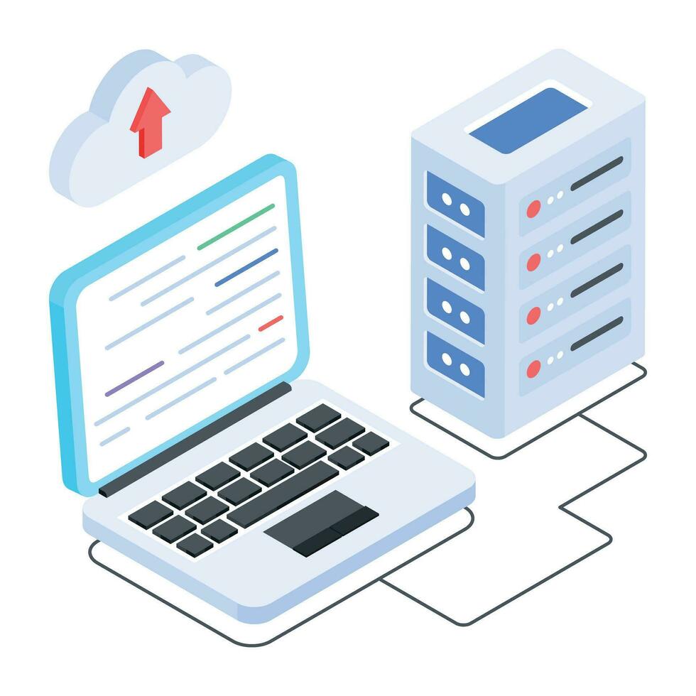 Set of Wireless Network Isometric Icons vector