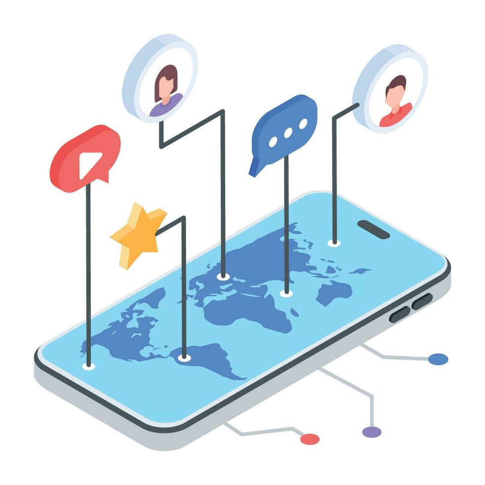IOT Isometric Icon vector