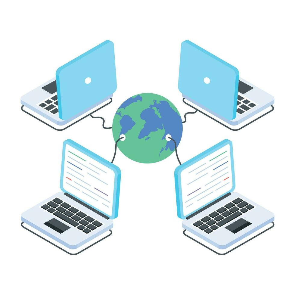 5G Technology Isometric Icon vector