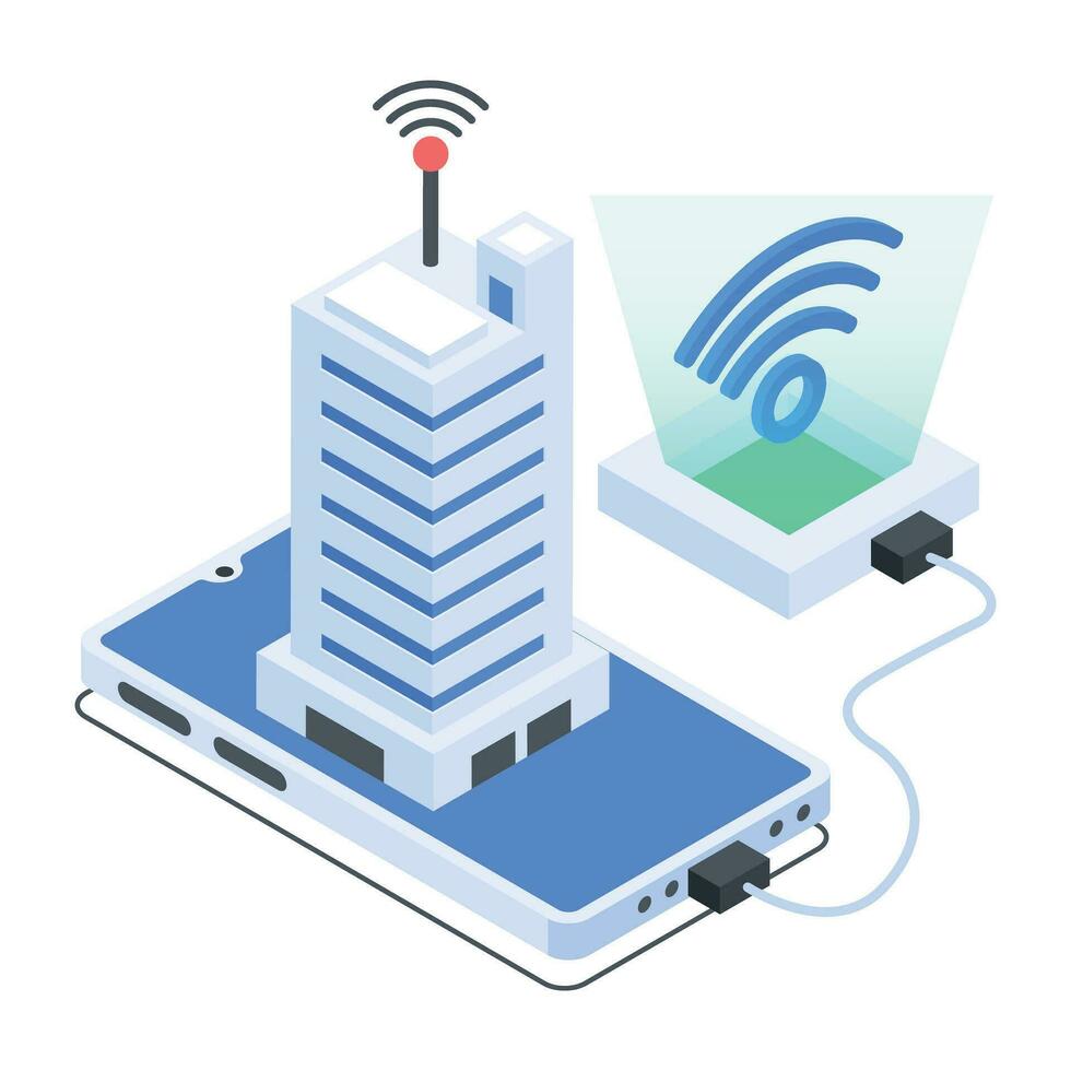 IOT Isometric Icon vector