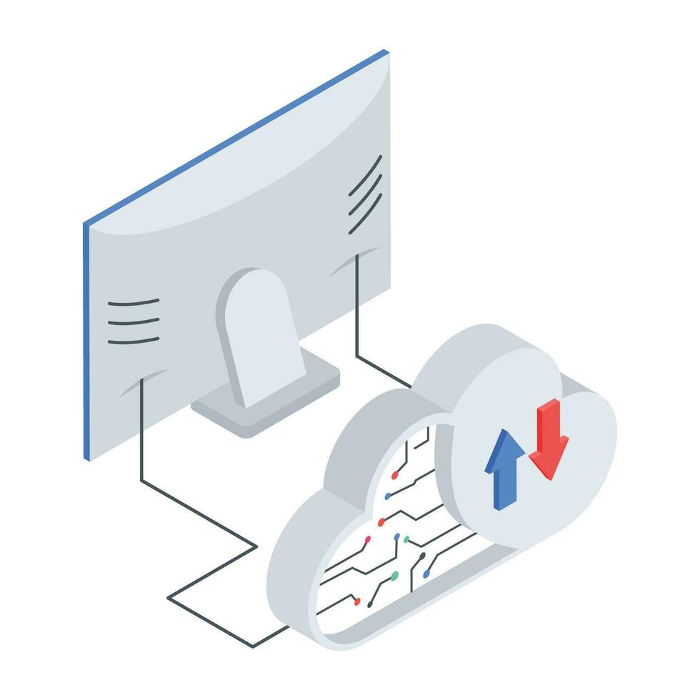 Wireless Technology Isometric Icon vector