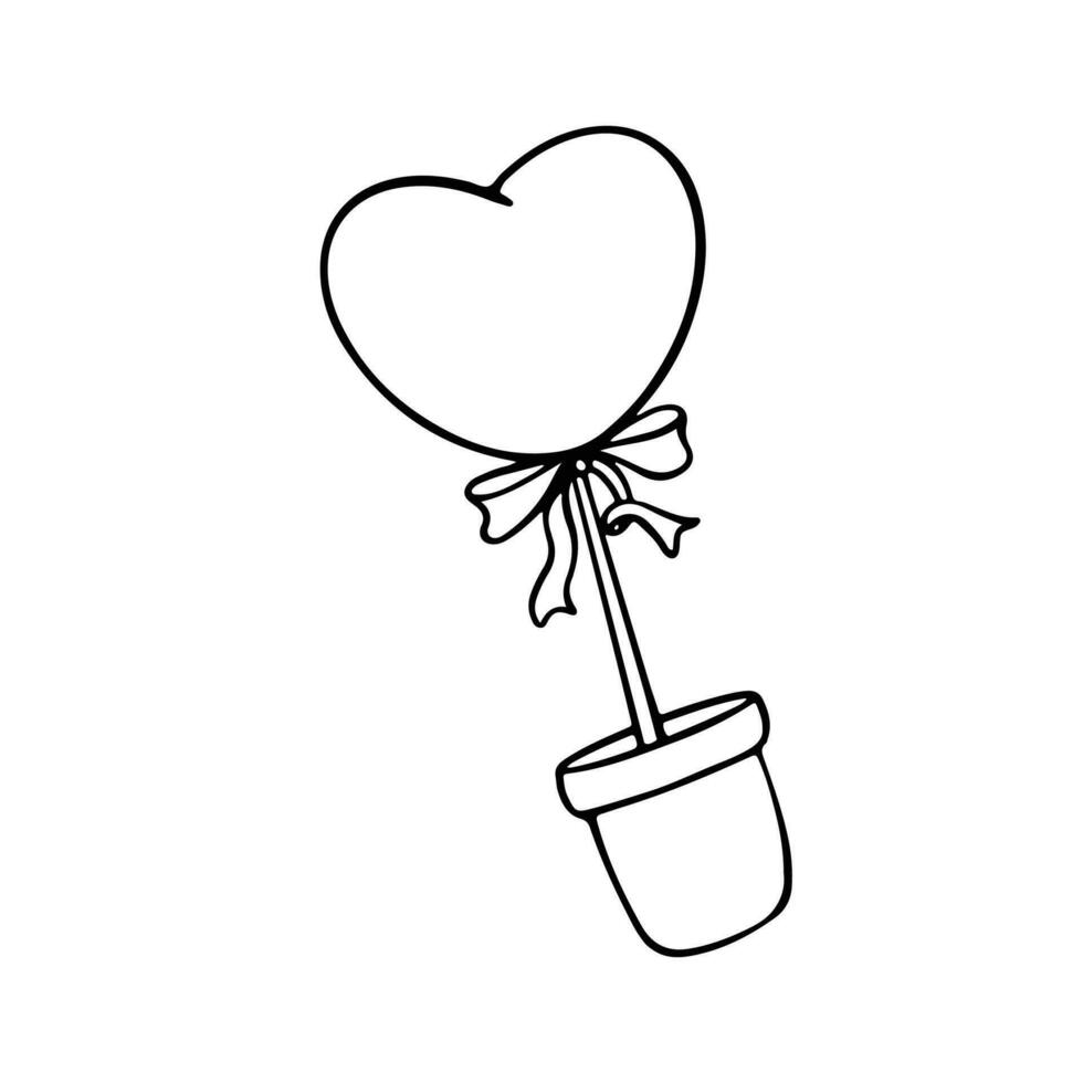 Valentine Element Illustration. Hand-Drawn Doodle Valentine Sign and Symbol vector