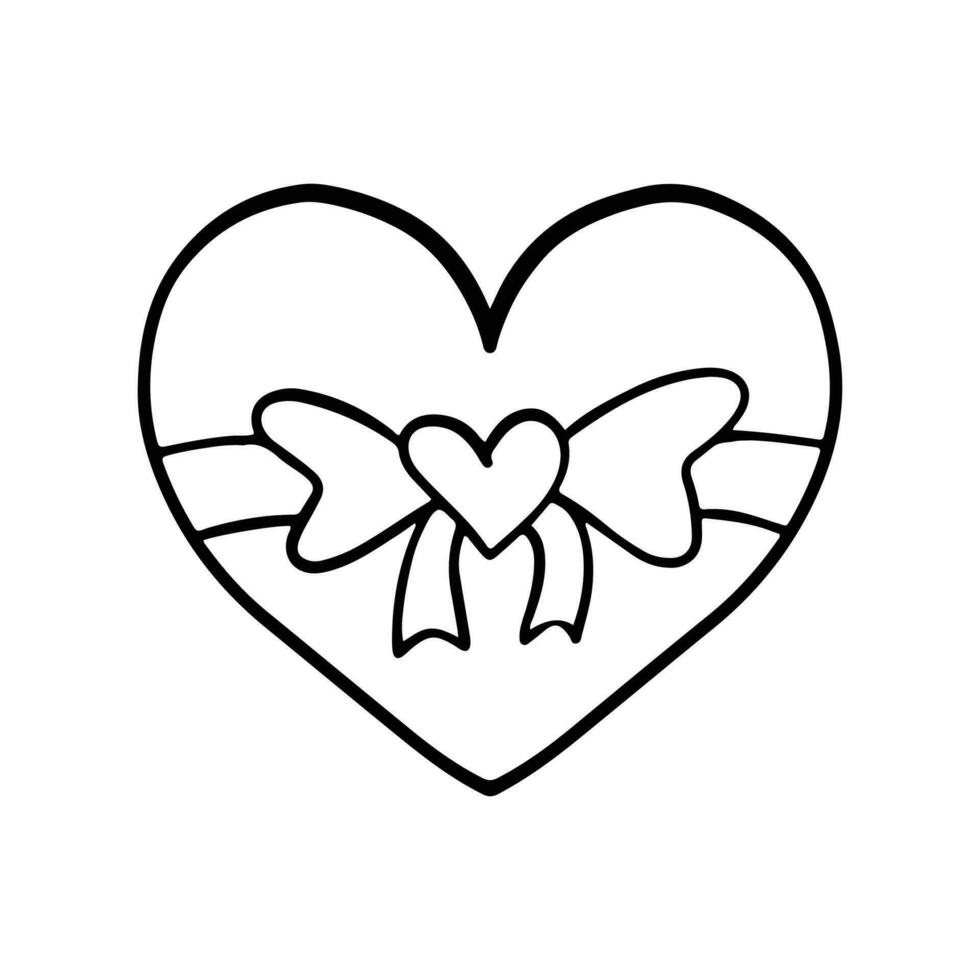 Valentine Element Illustration. Hand-Drawn Doodle Valentine Sign and Symbol vector