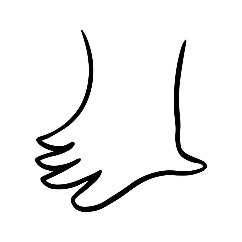 Children's hand gestures in doodle style isolated. Hand drawn human hands expressing various signs and symbols with fingers vector