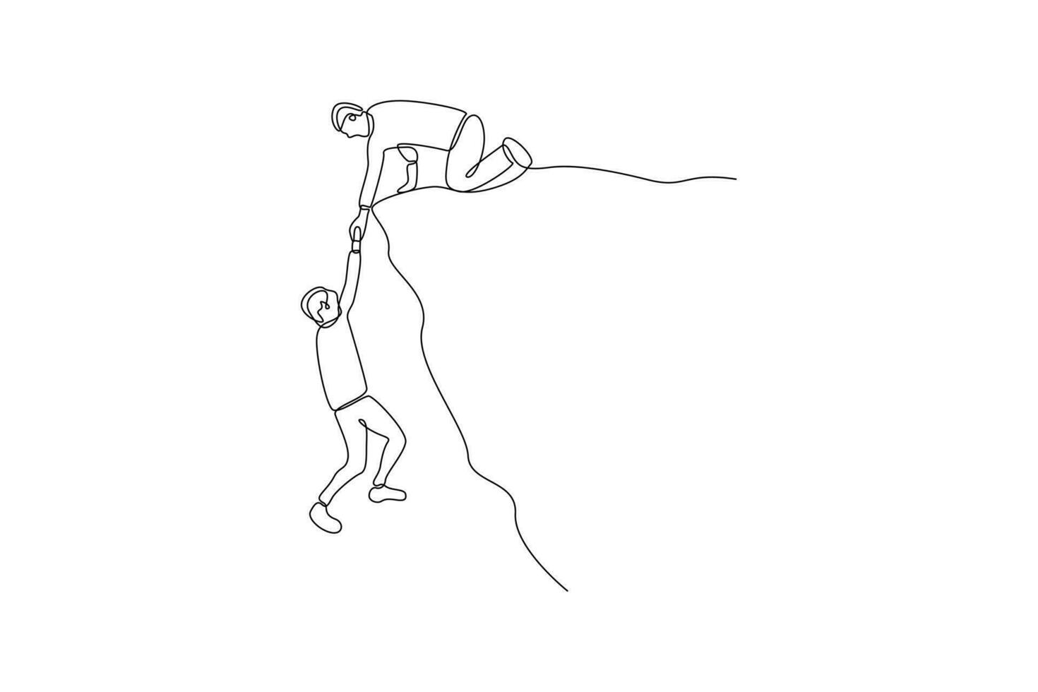 One continuous line drawing of First aid, emergency concept. Doodle vector illustration in simple linear style.
