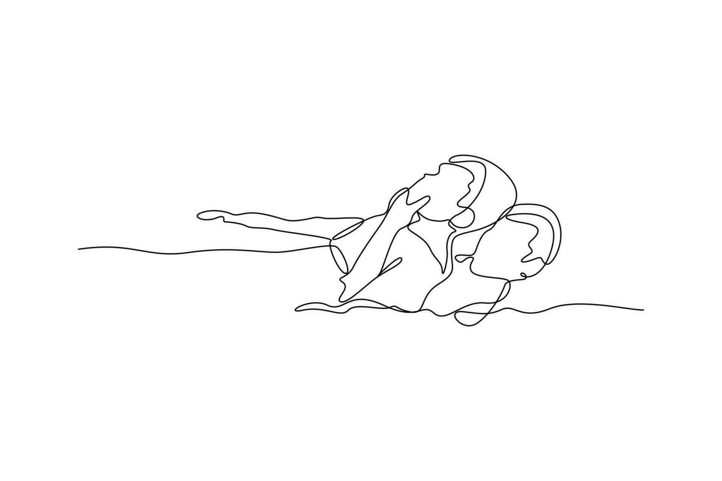 One continuous line drawing of First aid, emergency concept. Doodle vector illustration in simple linear style.
