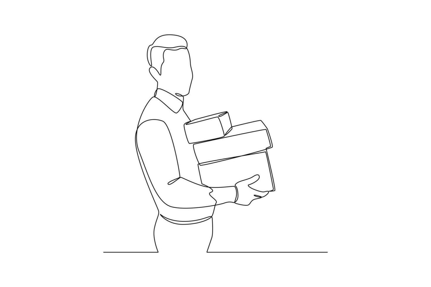 Continuous one line drawing Change job or career. Improvement or progression concept. Doodle vector illustration.