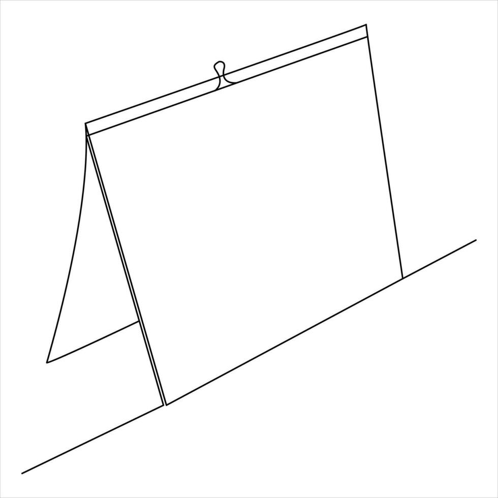 Continuous single line art drawing of calendar design graphic vector and illustration