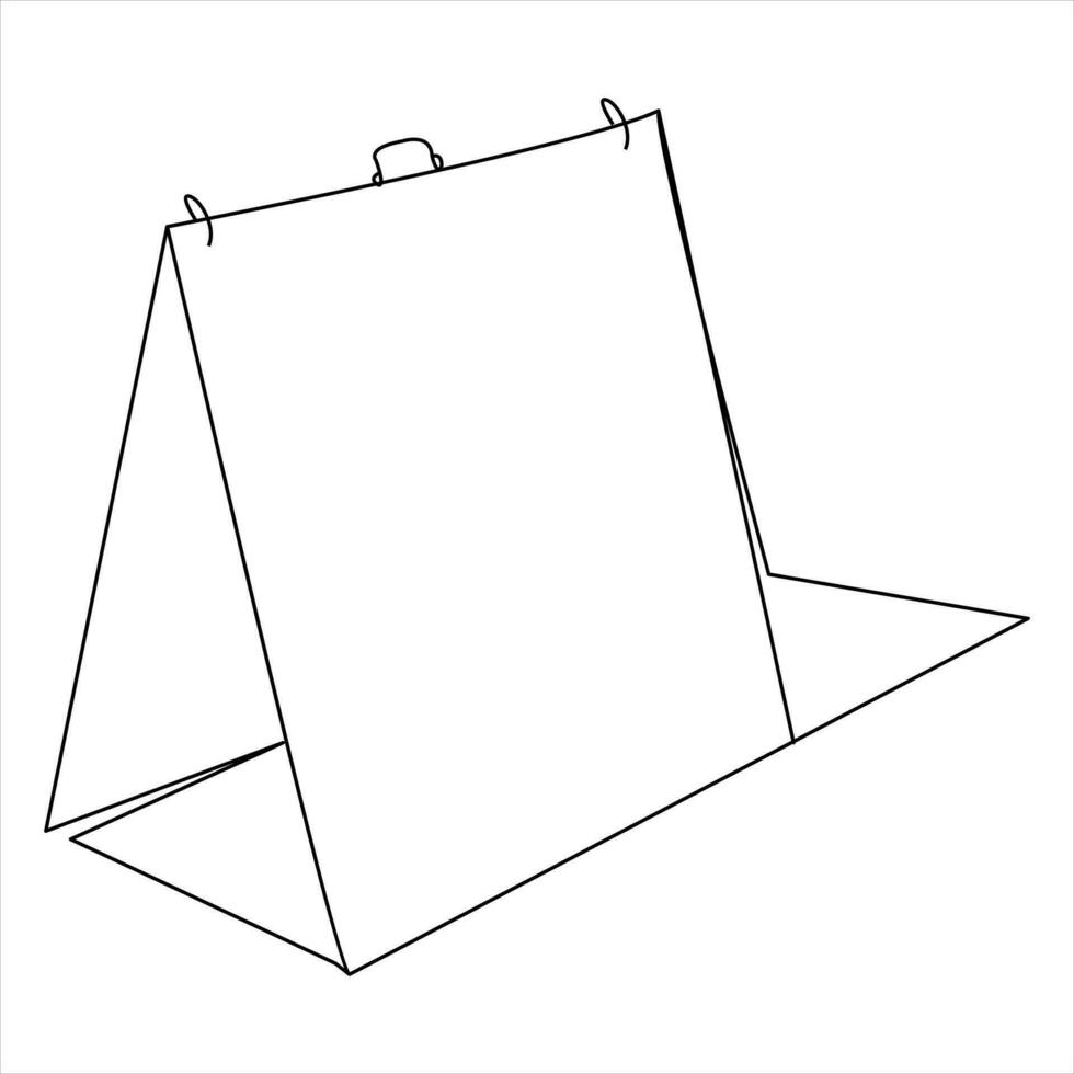 Continuous single line art drawing of calendar design graphic vector and illustration