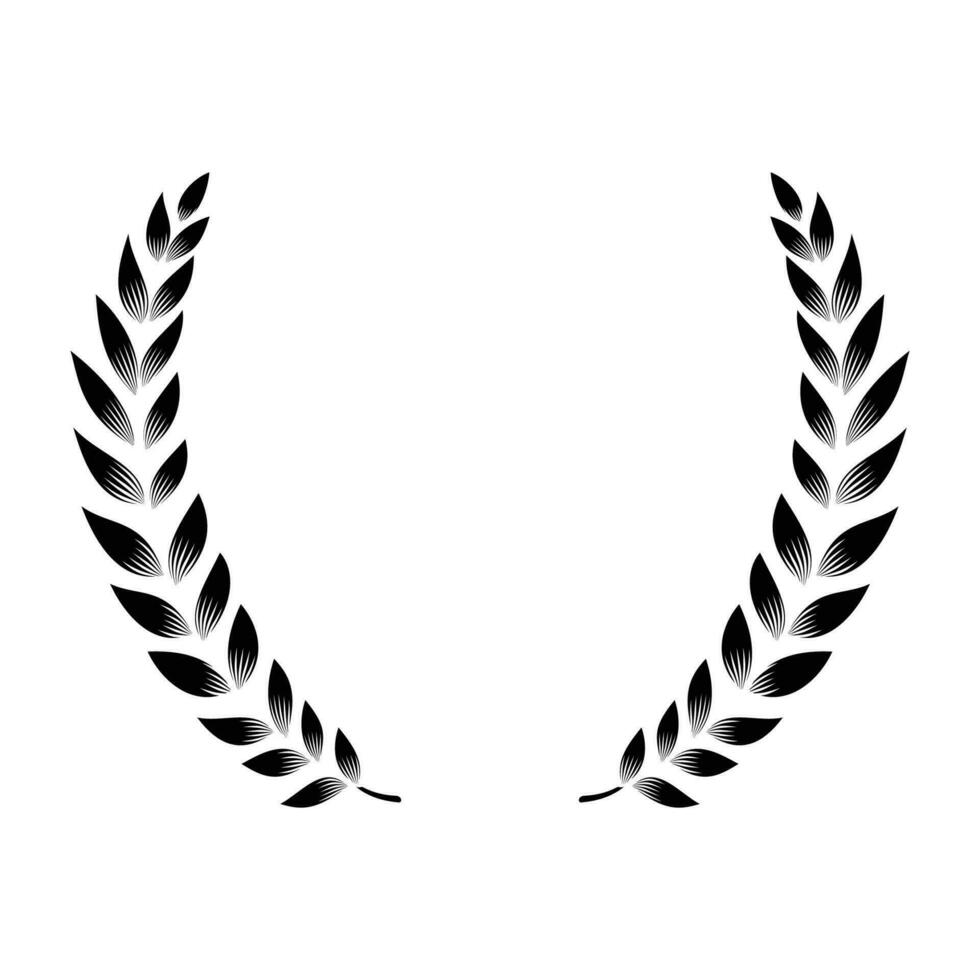 Vector black laurel wreath