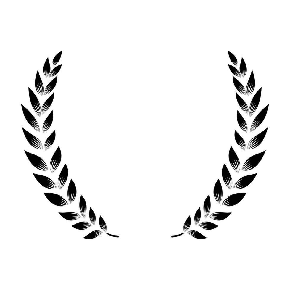 Vector black laurel wreath