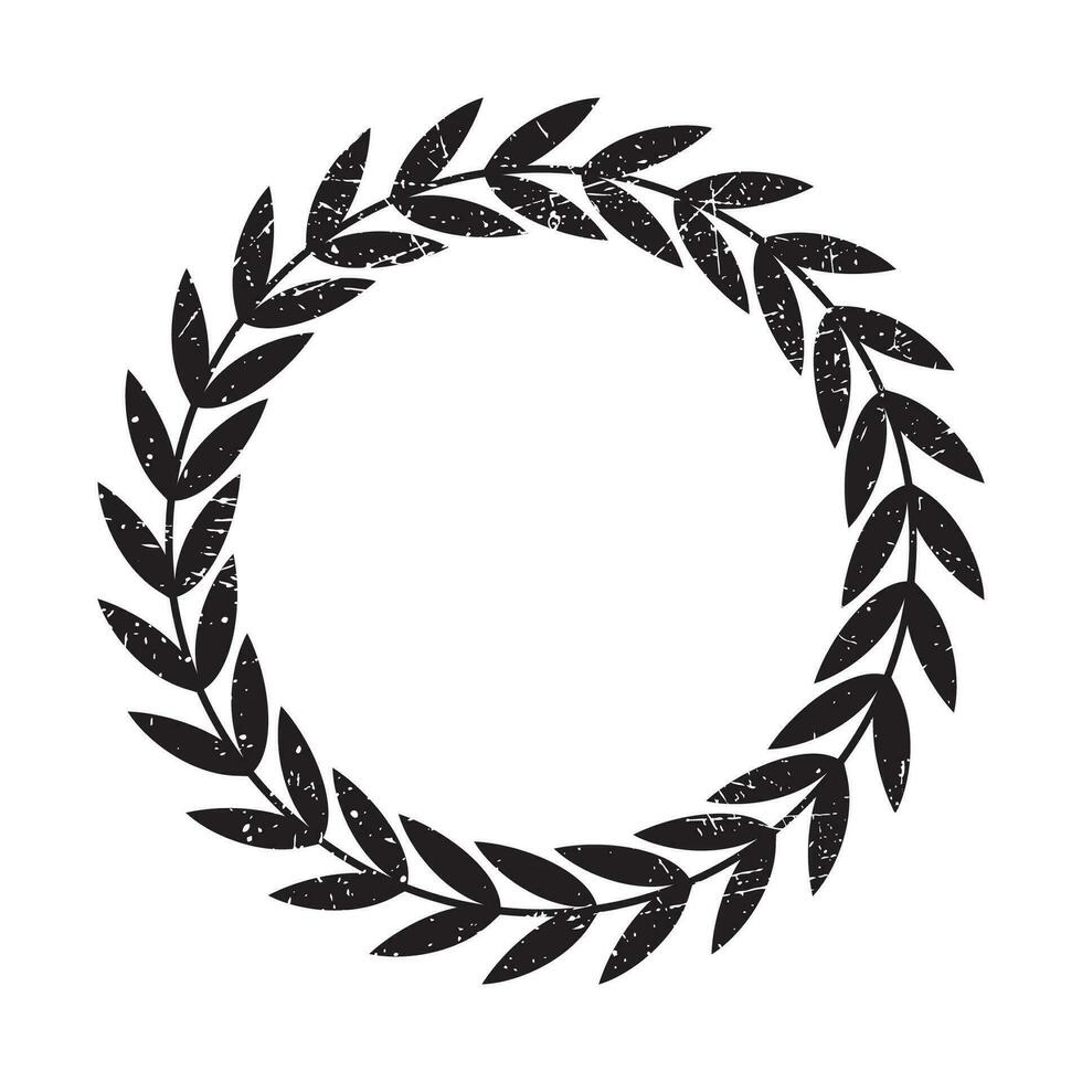 Vector black laurel wreath