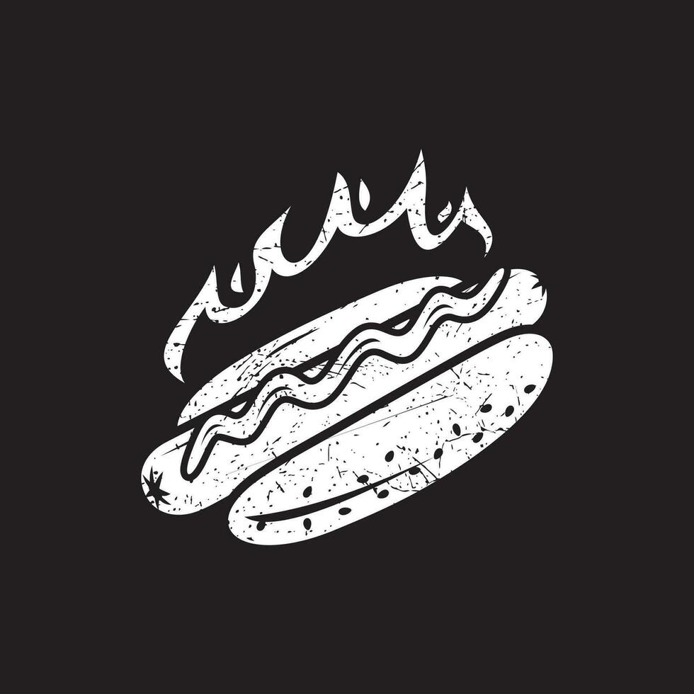 Street food. Fast food, hot dog, classic and with vegetables, sauce, ketchup. Hand drawing sketches vector