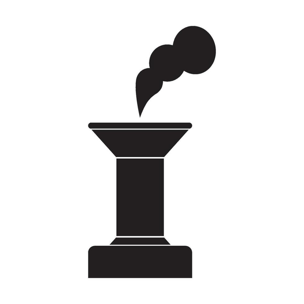 plantilla de diseño de vector de logotipo de icono de chimenea