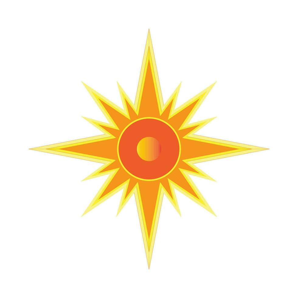 sun icon logo vector design template