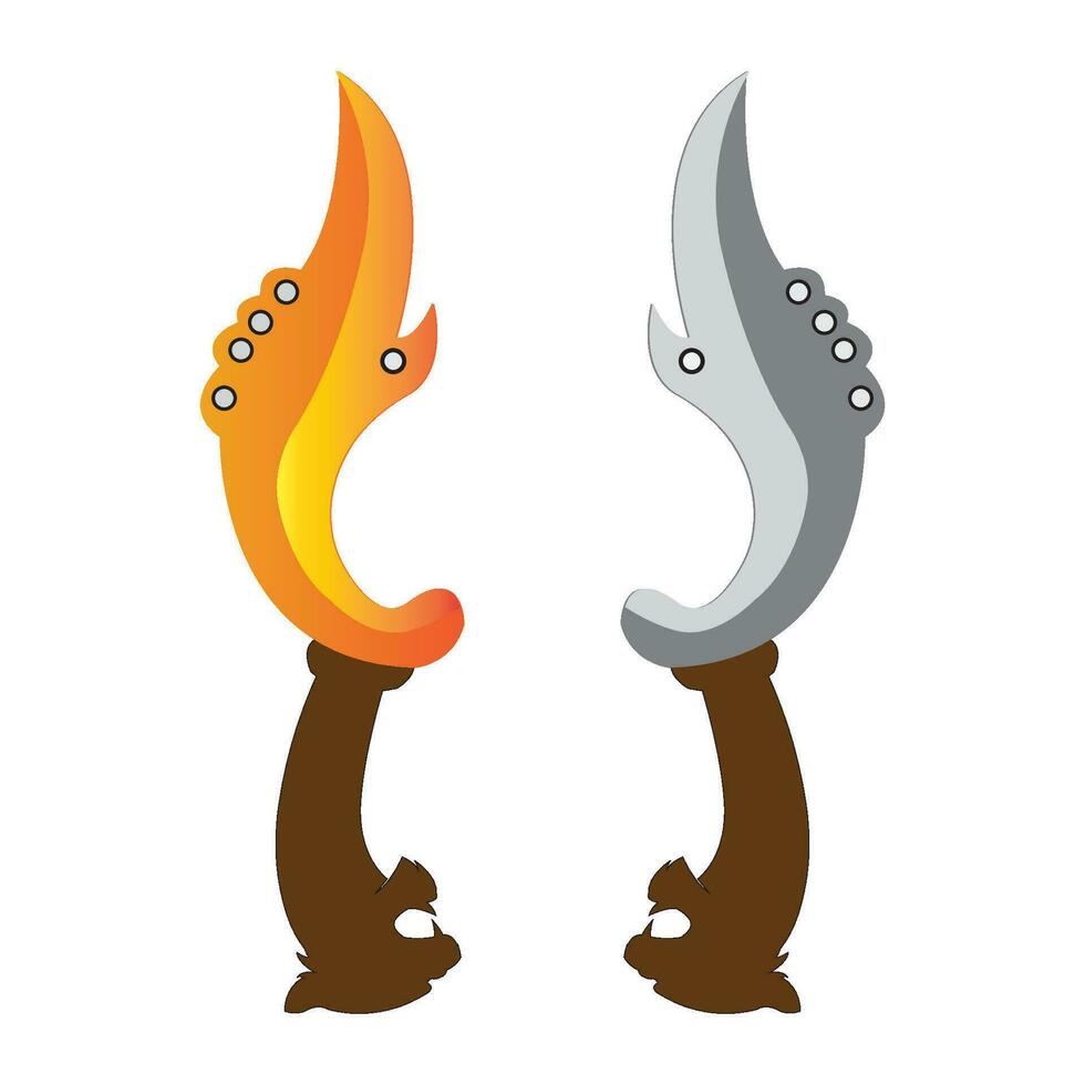 cuchilla de carnicero icono logo vector diseño modelo
