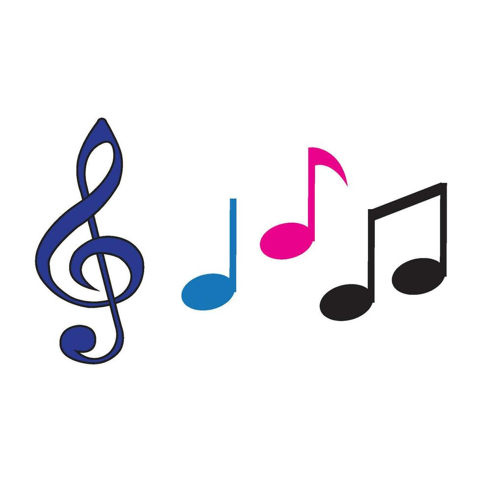 musical note icon vector