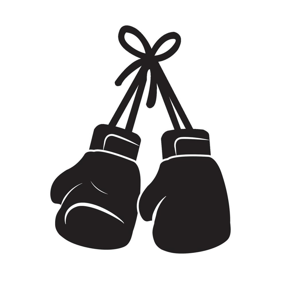 boxing gloves icon logo vector design template