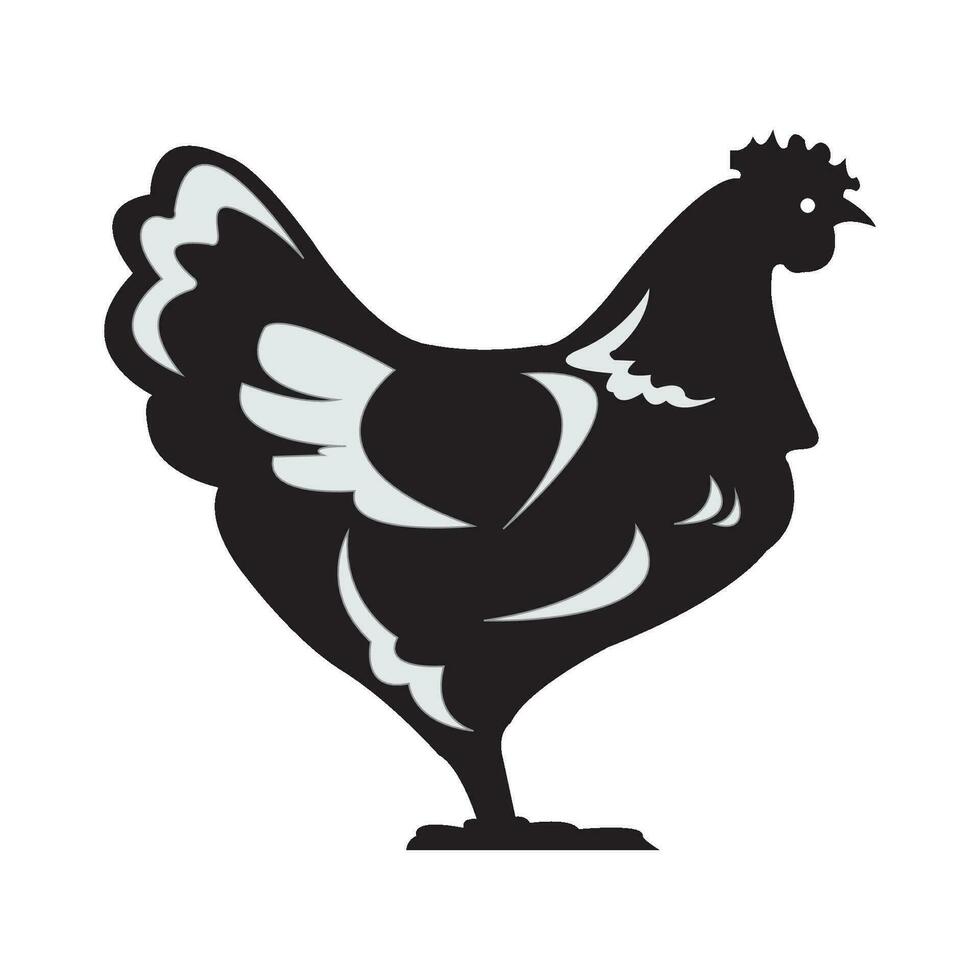 chicken icon logo vector design template