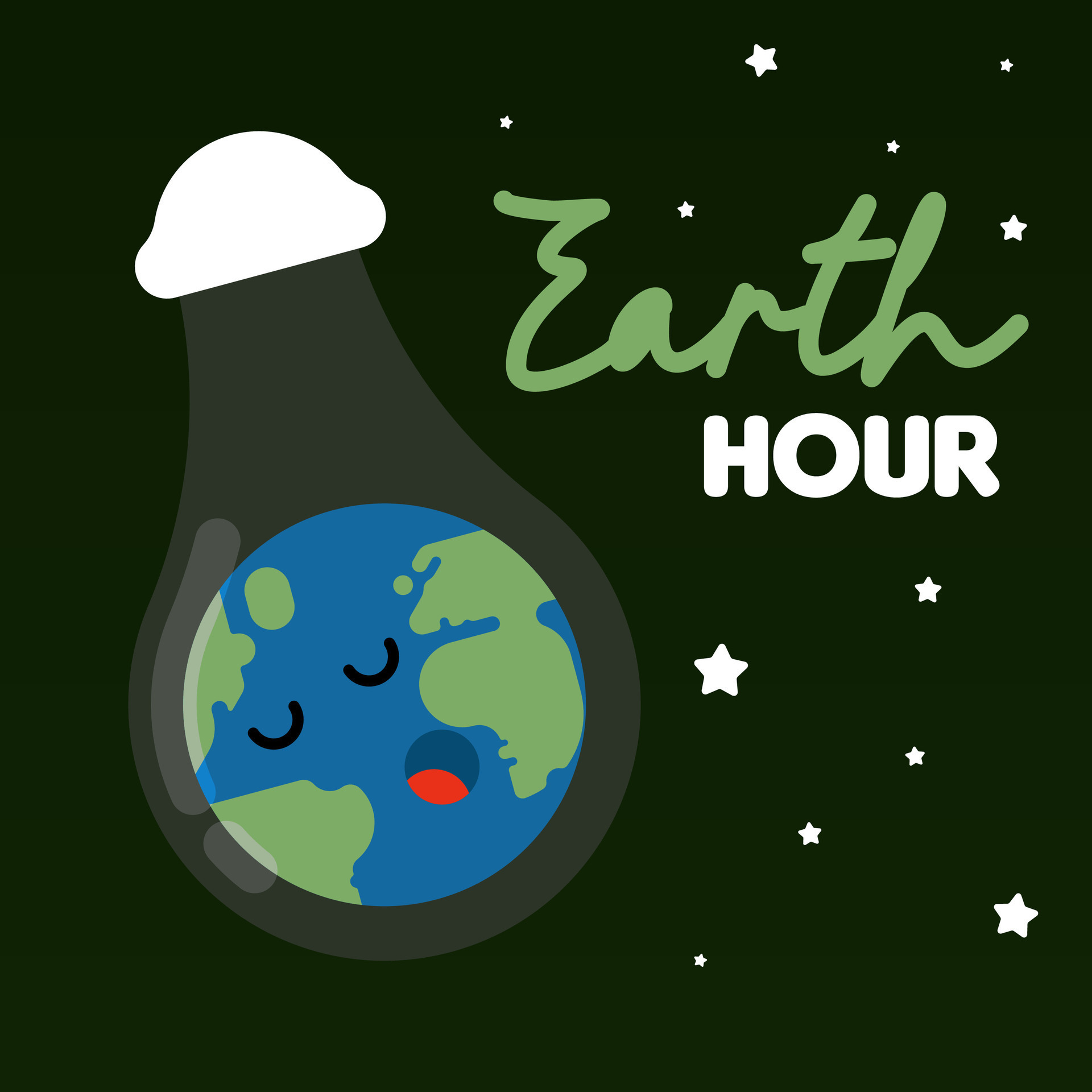 Happy earth hour day illustration background 36773293 Vector Art at