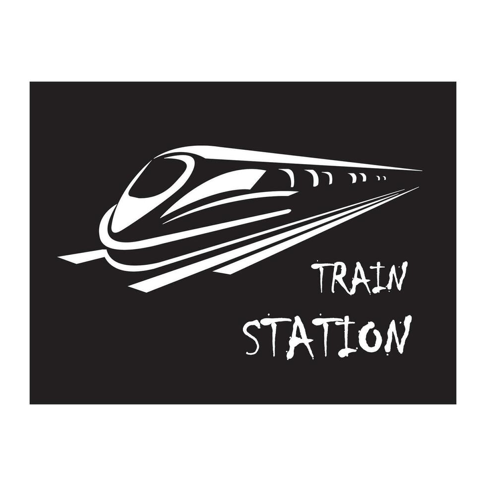 train icon logo vector design template