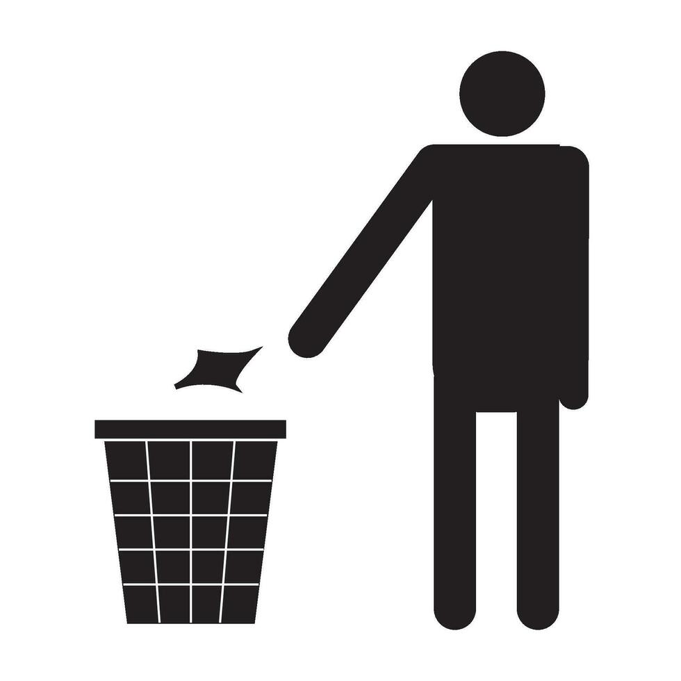 rubbish icon logo vector design template