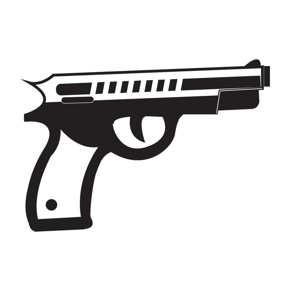 pistola icono logo vector diseño modelo