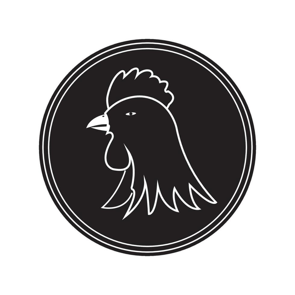 chicken icon logo vector design template
