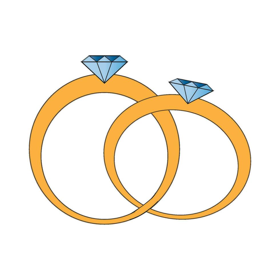 anillo icono logo vector diseño modelo