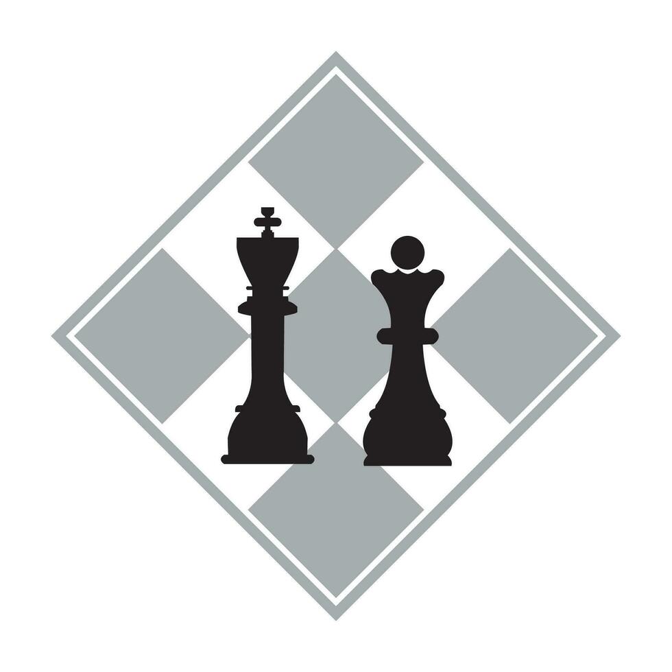 chess icon logo vector design template