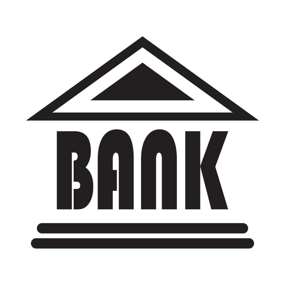 banco icono logo vector diseño modelo