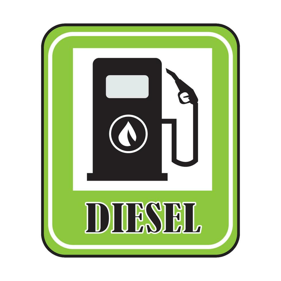 combustible diesel icono logo vector diseño modelo