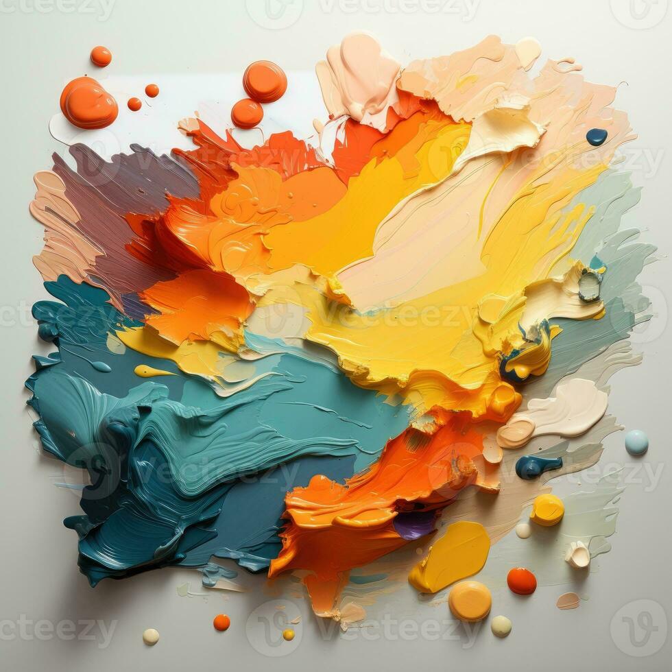AI Generated abstract watercolor paintings, paint color splotches, abstract colors, minimalism art painting, scene design. Ai Generative. photo