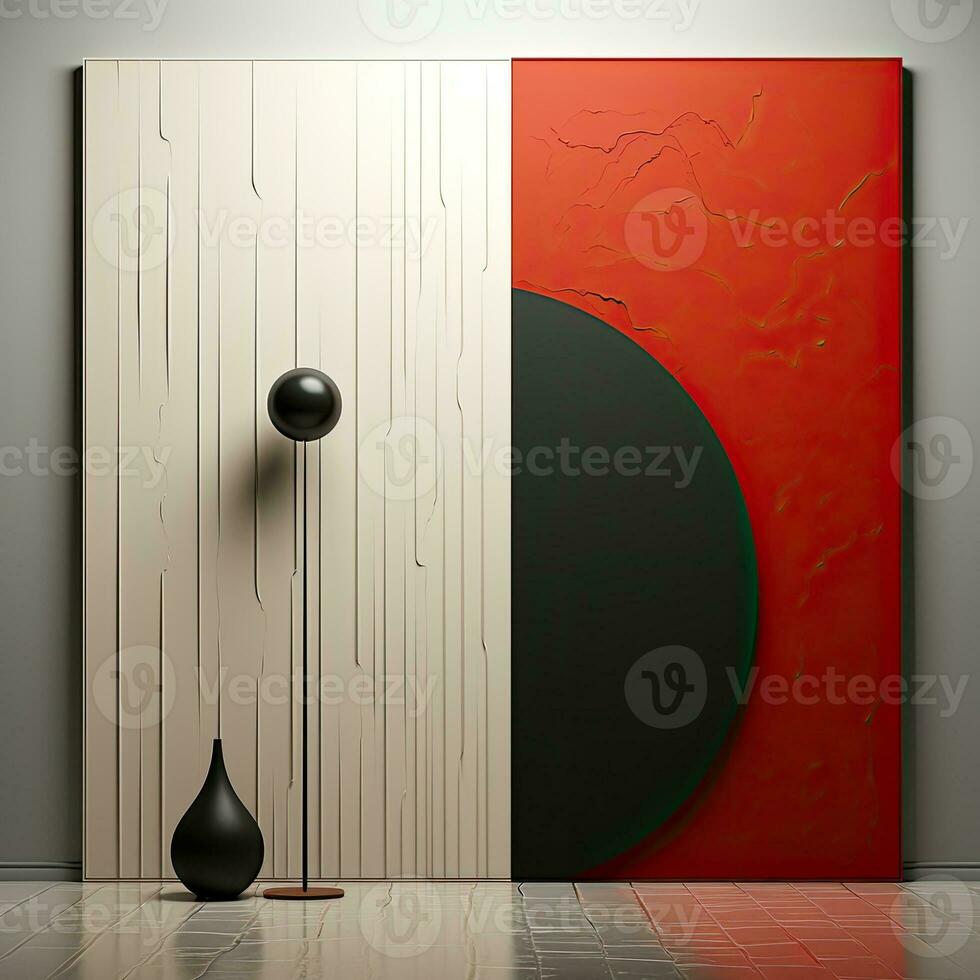 AI Generated abstract watercolor paintings, paint color splotches, abstract colors, minimalism art painting, scene design. Ai Generative. photo