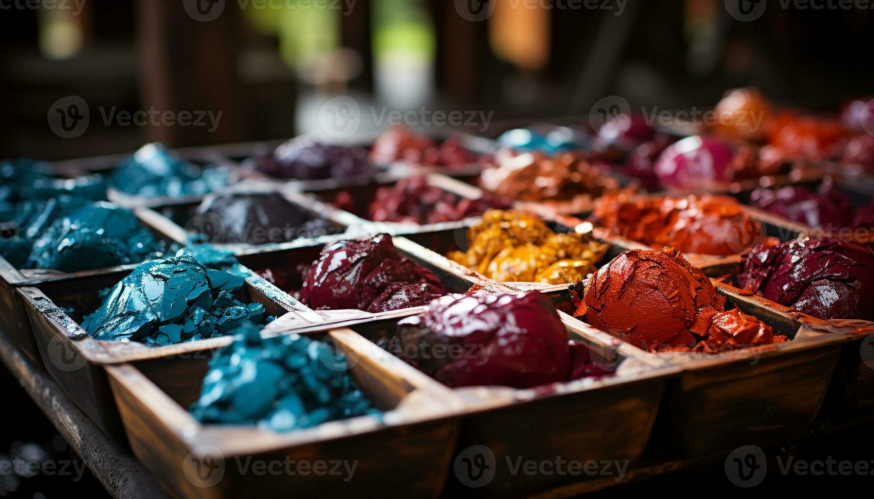 AI generated A colorful collection of fresh fruit, candy, and chocolate generated by AI photo
