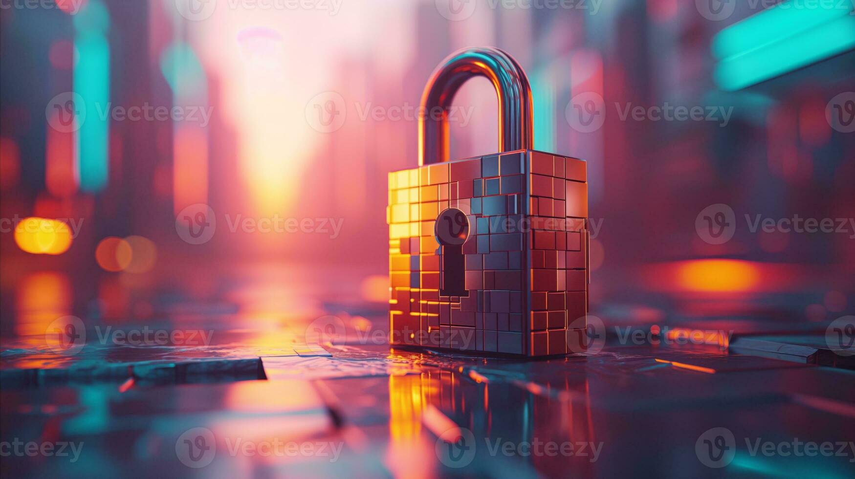 AI generated cybersecurity in modern world photo