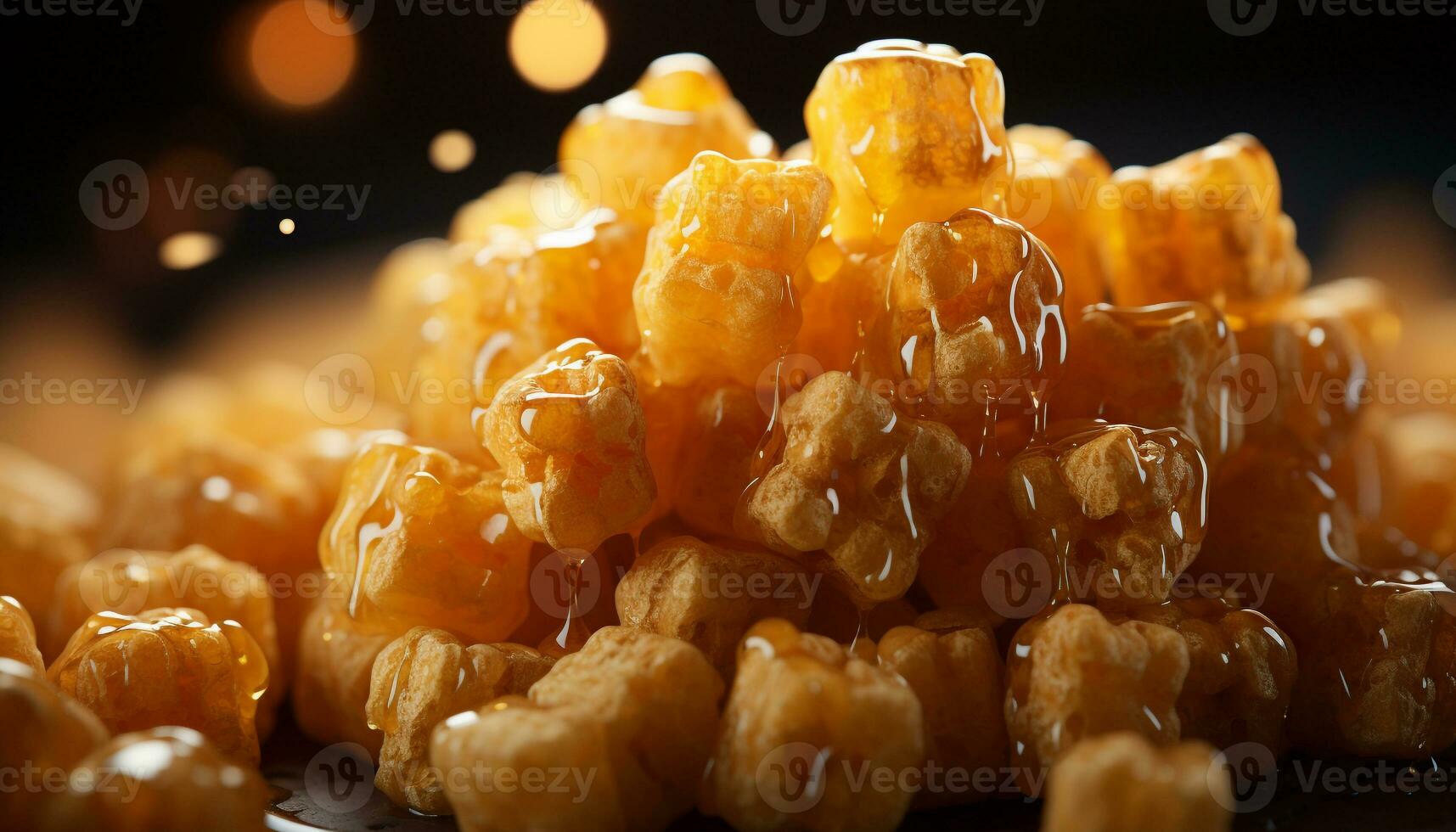 AI generated Fresh, ripe fruit stack on wooden table, nature sweet dessert generated by AI photo