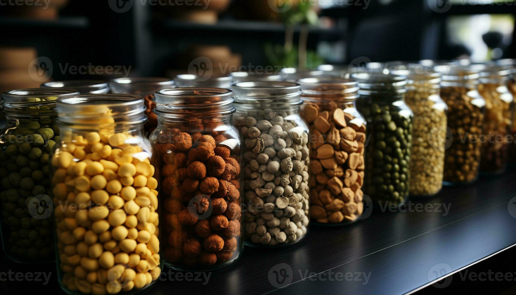 AI generated Healthy eating Fresh organic vegetables, a nutritious meal on table generated by AI photo