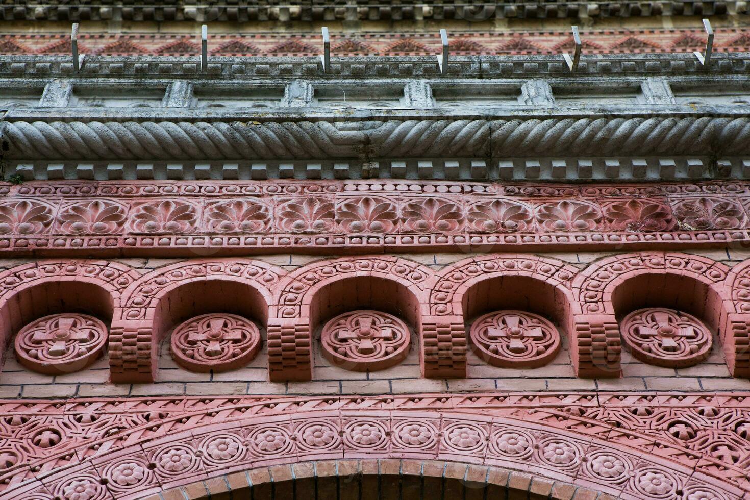 Architecture and streets of the old town. The historic architecture of Chernivtsi, Ukraine. Old city after the rain. photo