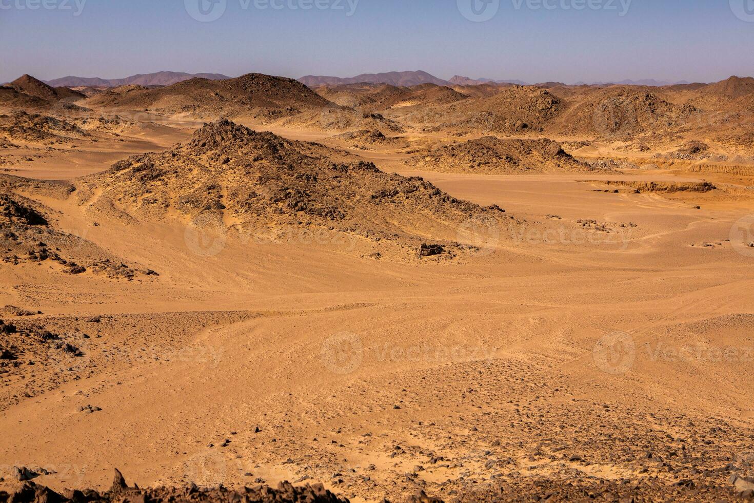 Landscape of sahara desert in Egypt. Conceptual for freedom, enjoying the journey. photo
