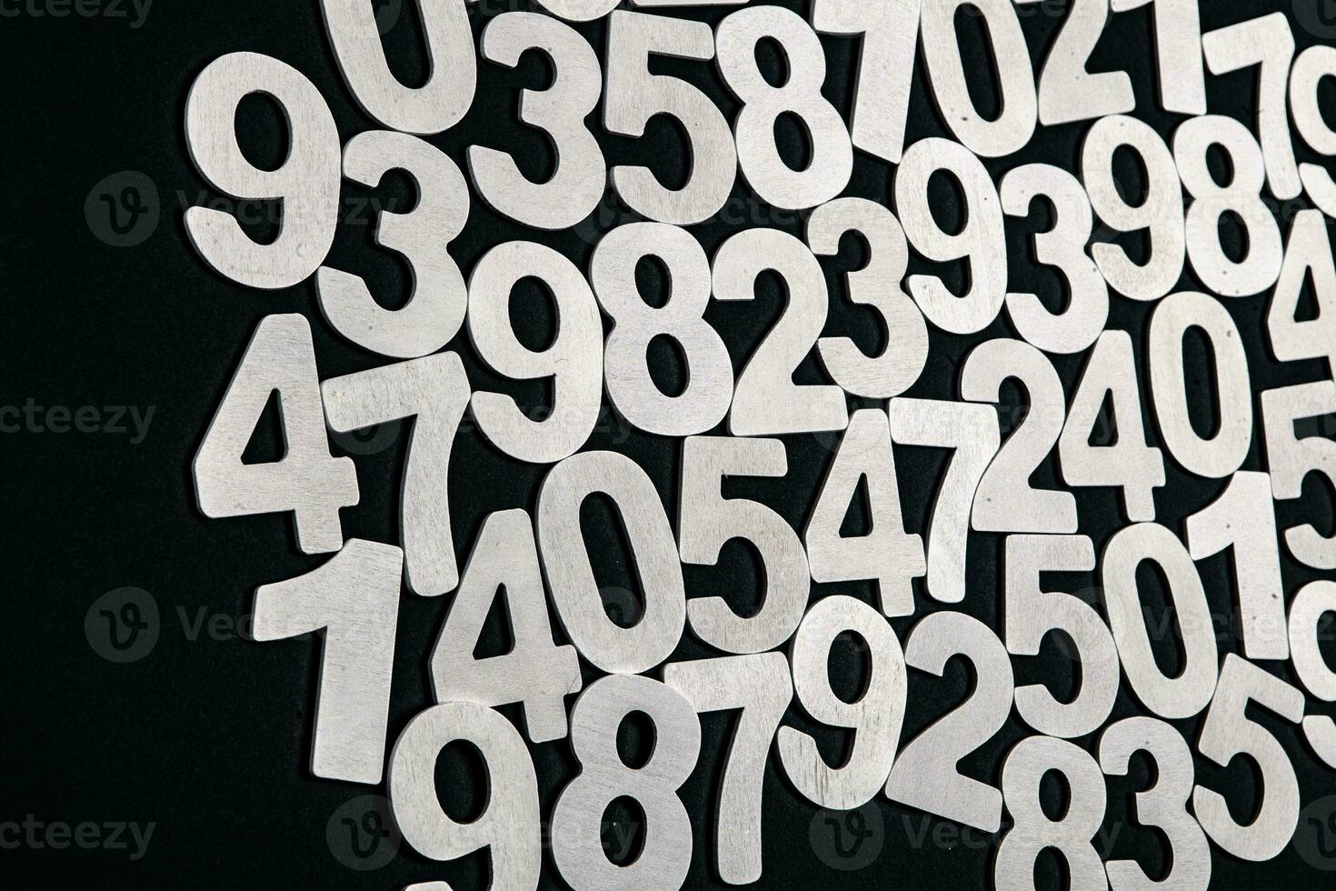 Background or texture of numbers. Finance data concept. Mathematic. Banking or currency. Business and economic growth. photo