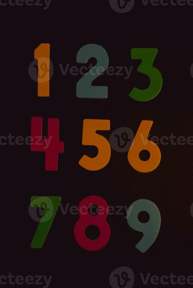 Background of numbers. from zero to nine. Numbers texture. Finance data concept. Matematic. Seamless pattern with numbers. financial crisis concept. Business success. photo