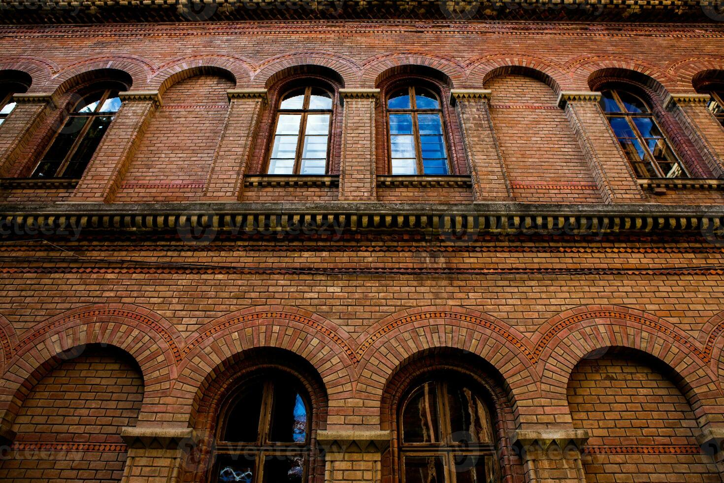 Architecture and streets of the old town. The historic architecture of Chernivtsi, Ukraine. Old city after the rain. photo