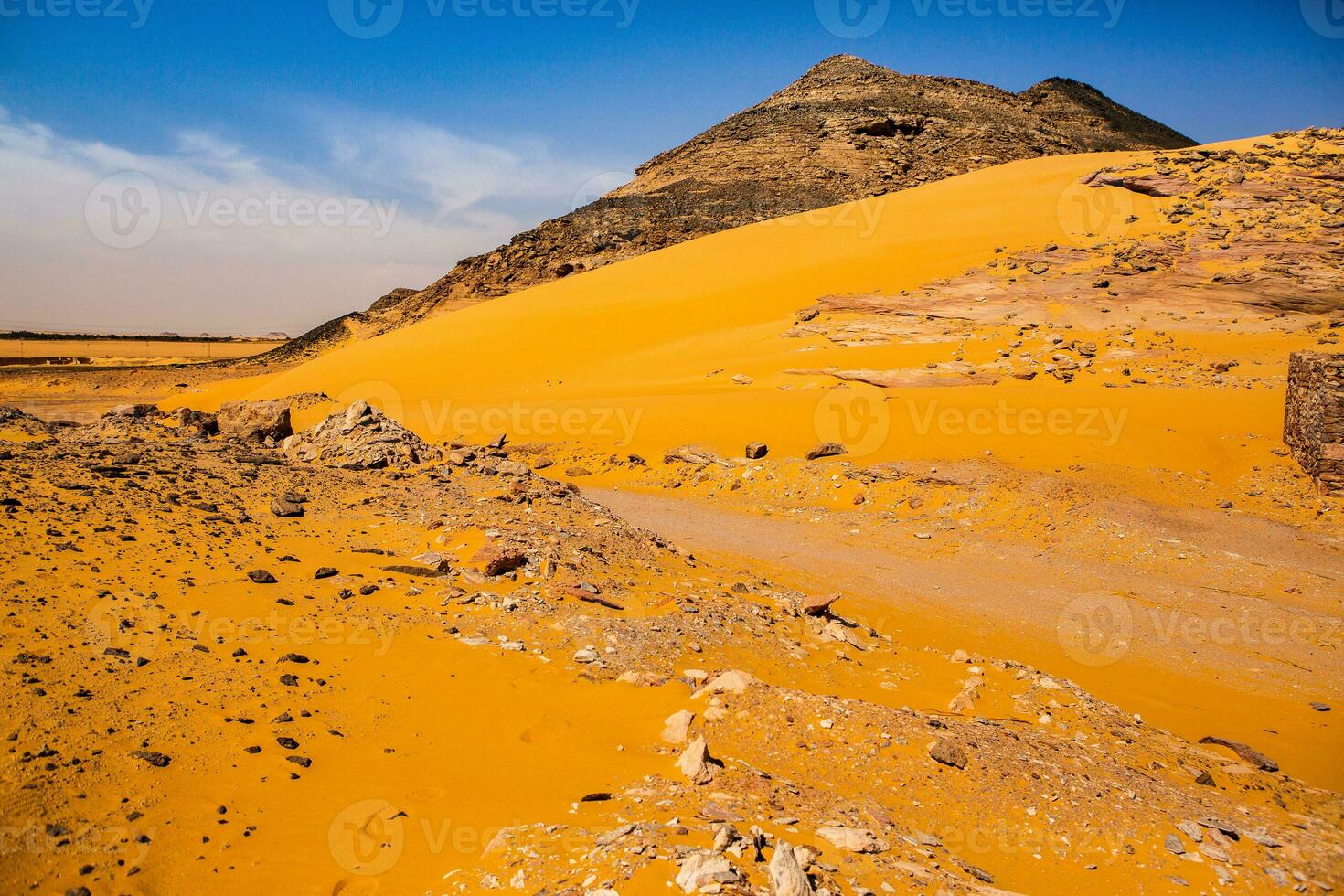 Landscape of sahara desert in Egypt. Conceptual for freedom, enjoying the journey. photo