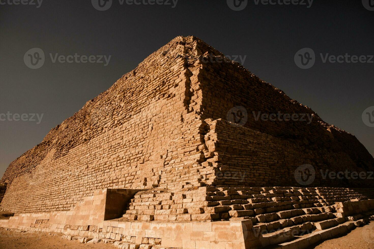 Famous Egyptian Pyramids of Giza. Landscape in Egypt. Pyramid in desert. Africa. Wonder of the World photo