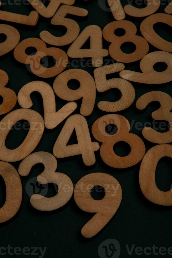 Background of numbers. from zero to nine. Numbers texture. Finance data concept. Matematic. Seamless pattern with numbers. financial crisis concept. Business success. photo